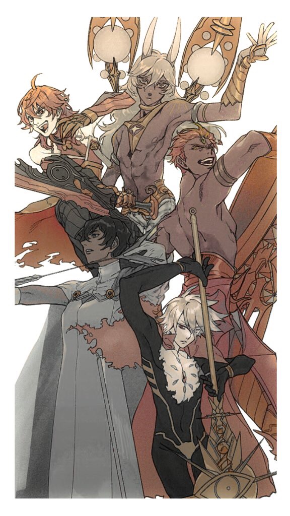 karna, arjuna, arjuna alter, ashwatthama, and rama (fate and 1 more) drawn by bakushi_(kaeritai0609)
