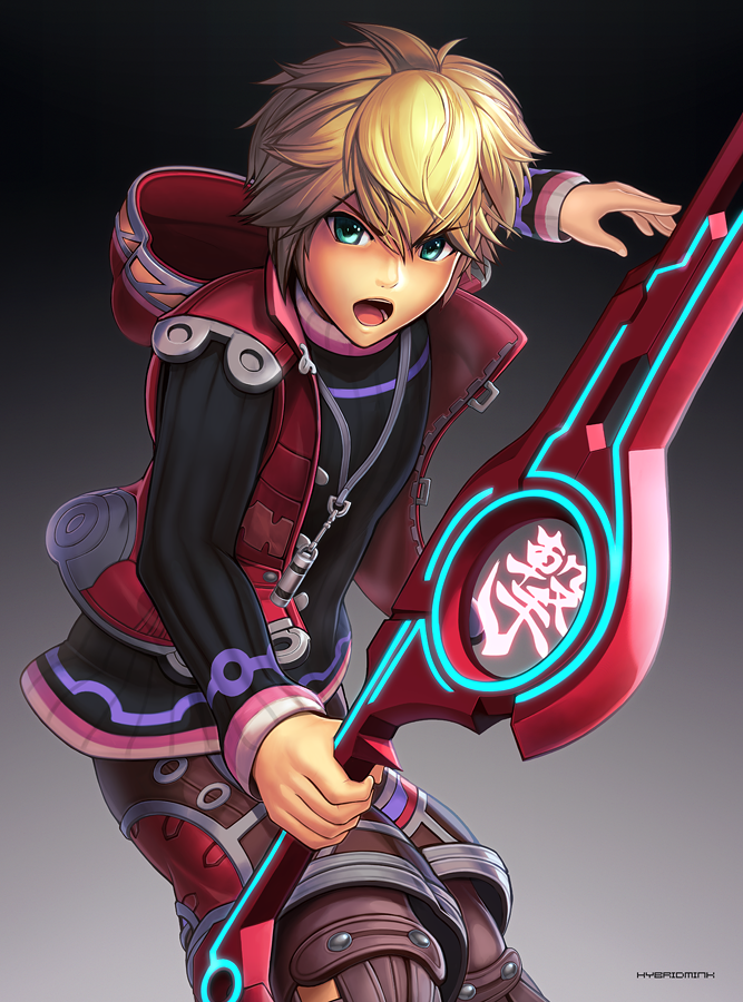 shulk (xenoblade chronicles and 2 more) drawn by hybridmink