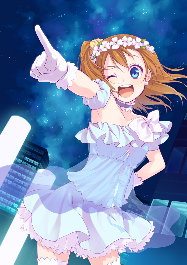 kosaka honoka (love live! and 1 more) drawn by kannuki_hisui