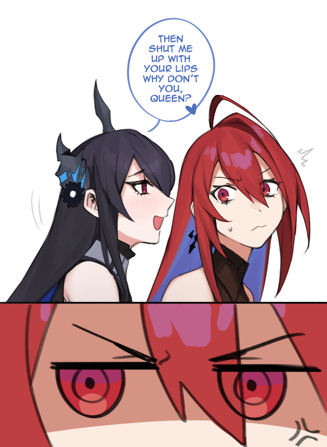 nerissa ravencroft and elizabeth rose bloodflame (hololive and 1 more) drawn by dasdokter