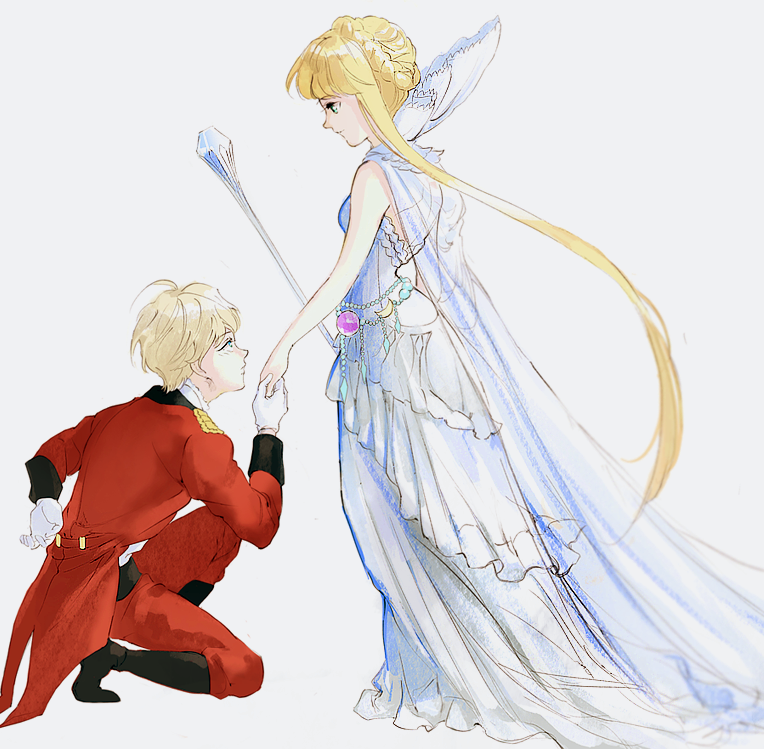 slaine troyard and asseylum vers allusia (aldnoah.zero) drawn by 9room