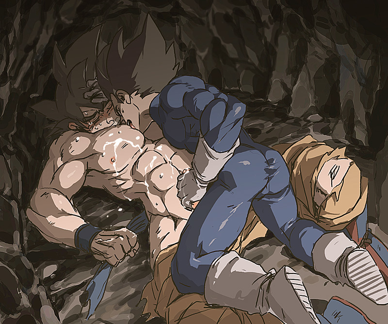son goku and vegeta (dragon ball and 1 more) drawn by harunkea