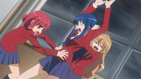 aisaka taiga, kawashima ami, and kushieda minori (toradora!)