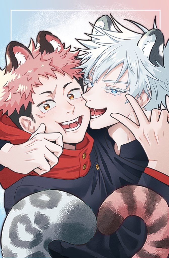 gojou satoru and itadori yuuji (jujutsu kaisen) drawn by 247_dowisdom