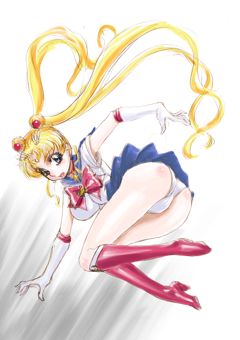 tsukino usagi and sailor moon (bishoujo senshi sailor moon) drawn by xopc