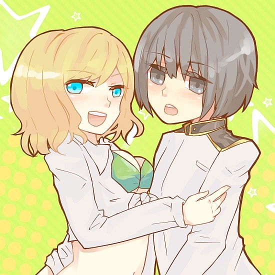 japan and america (axis powers hetalia) drawn by tachiuchi