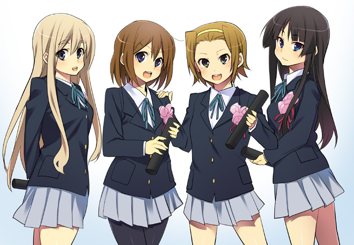 akiyama mio, hirasawa yui, tainaka ritsu, and kotobuki tsumugi (k-on!) drawn by azu