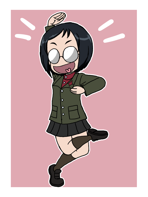 katsuya megu (girls und panzer) drawn by takahashi_kurage
