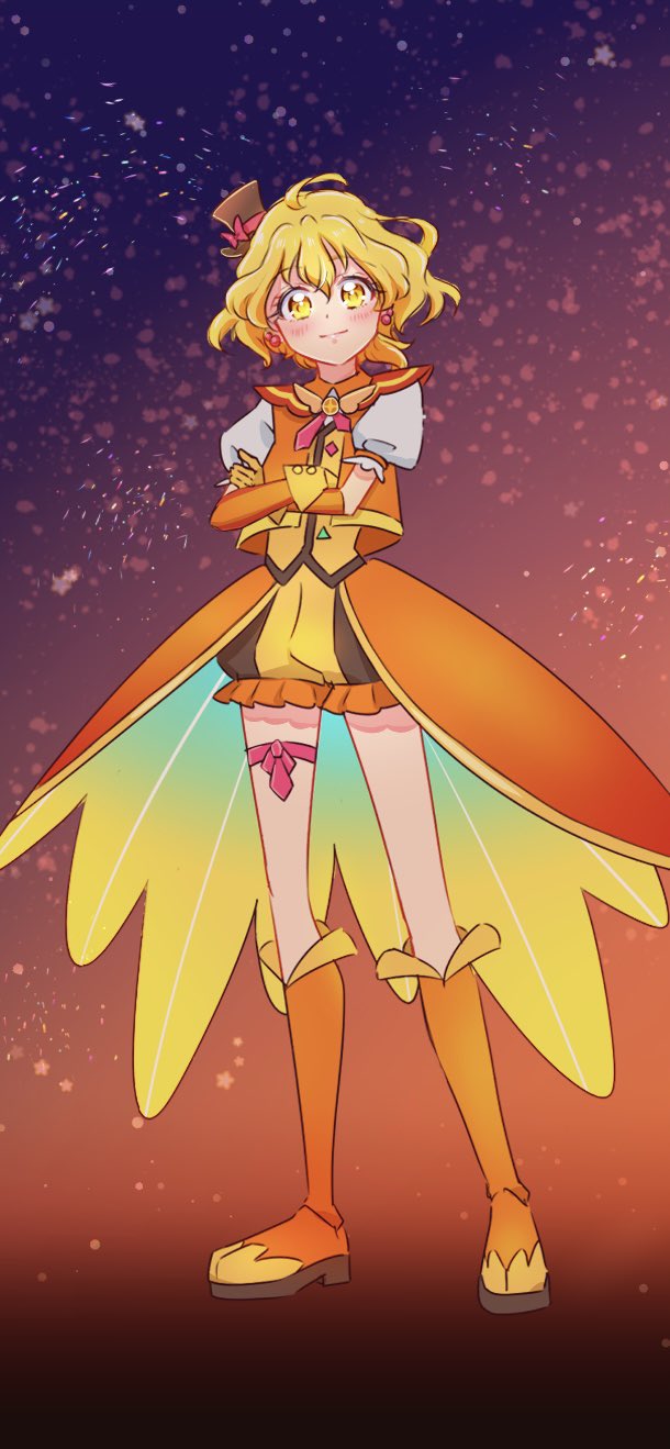 yamabuki inori, cure pine, and cure wing (precure and 2 more) drawn by fpminnie1