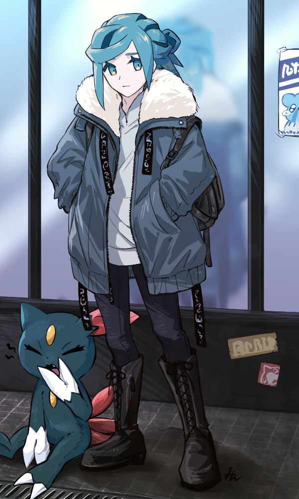 grusha, sneasel, and cubchoo (pokemon and 1 more) drawn by min_(myna8247)
