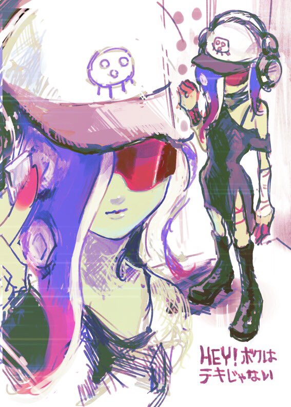 dedf1sh (splatoon and 4 more) drawn by reba_(akeruna)