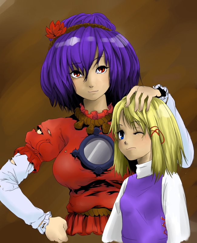 moriya suwako and yasaka kanako (touhou) drawn by babalilo