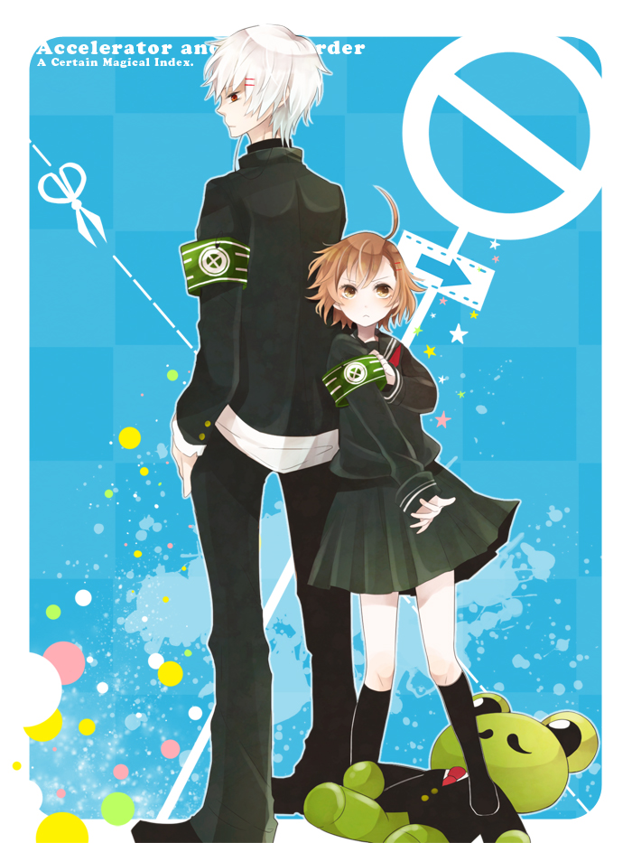 accelerator, last order, and gekota (toaru majutsu no index) drawn by ichinose_(sorario)