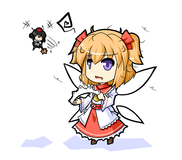 shameimaru aya and sunny milk (touhou) drawn by urushi