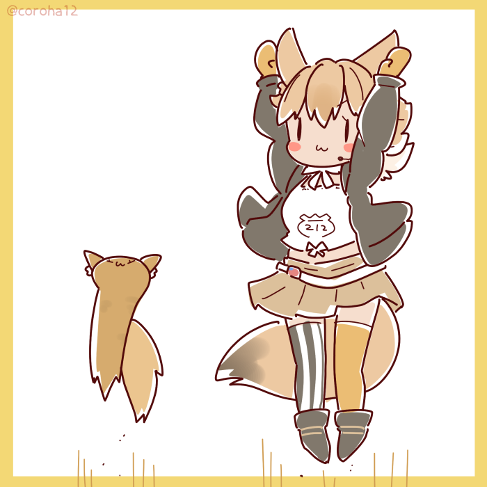 coyote and coyopotato (kemono friends and 1 more) drawn by coroha