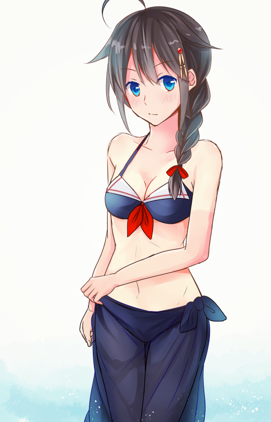 shigure and shigure kai ni (kantai collection) drawn by shika_(hachilemon)