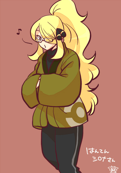 cynthia (pokemon and 1 more) drawn by ivory_(25680nico)
