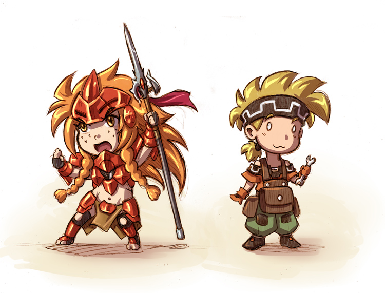 phenice walholl and darenn (les chevaucheurs) drawn by maxa'