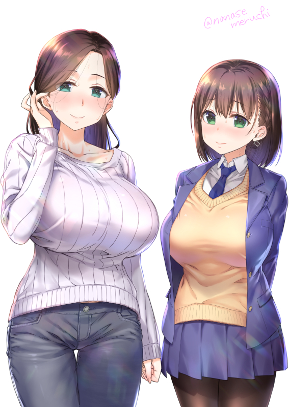ai-chan and ai-chan's mother (getsuyoubi no tawawa) drawn by nanase_meruchi