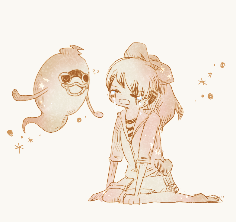 whisper and kodama fumika (youkai watch) drawn by umi_(srtm07)