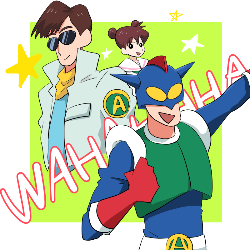 action kamen (crayon shin-chan) drawn by miyoshi_(miyomiyo_344)