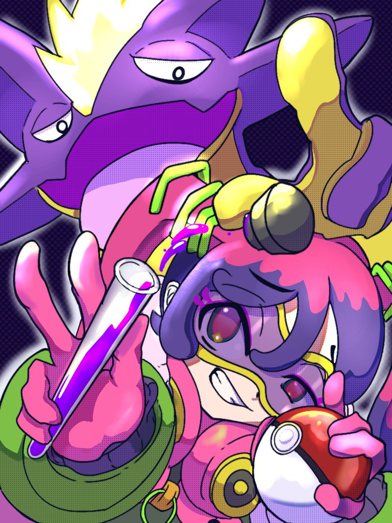 hatsune miku, toxtricity, and poison miku (pokemon and 2 more) drawn by user_adwe7482