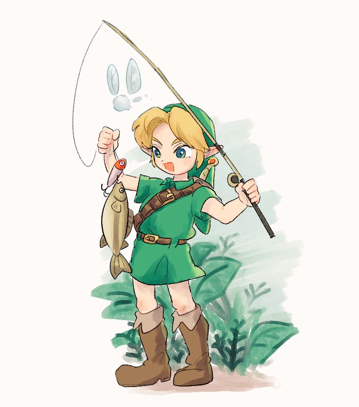 link, young link, and navi (the legend of zelda and 1 more) drawn by yamori_(yamoooon21)