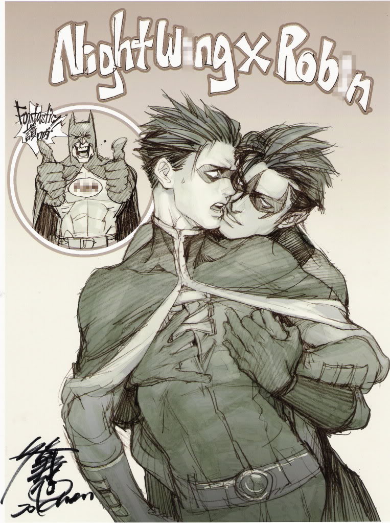 batman, robin, dick grayson, and nightwing (dc comics and 1 more) drawn by jo_chen