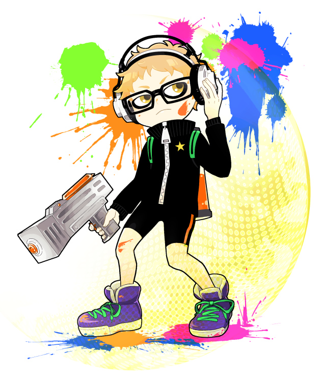 tsukishima kei (splatoon and 1 more) drawn by wai