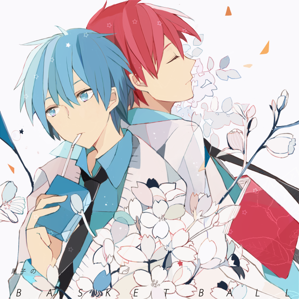 kuroko tetsuya and akashi seijuurou (kuroko no basuke) drawn by kashi_(number)