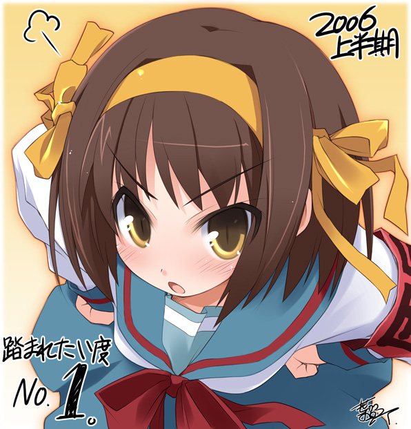 suzumiya haruhi (suzumiya haruhi no yuuutsu) drawn by haga_yui