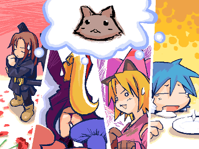 nyanko, marjoly, myao, gao, and crowdia (marl kingdom and 1 more)