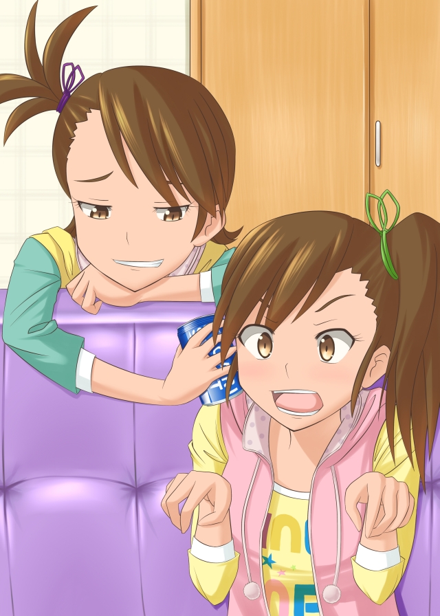 futami mami and futami ami (idolmaster and 1 more) drawn by varon