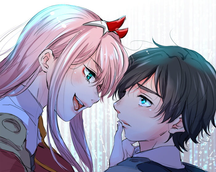 zero two and hiro (darling in the franxx) drawn by tom_srsm