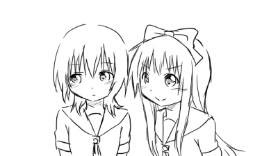 toshinou kyouko and funami yui (mahou shoujo madoka magica and 1 more)
