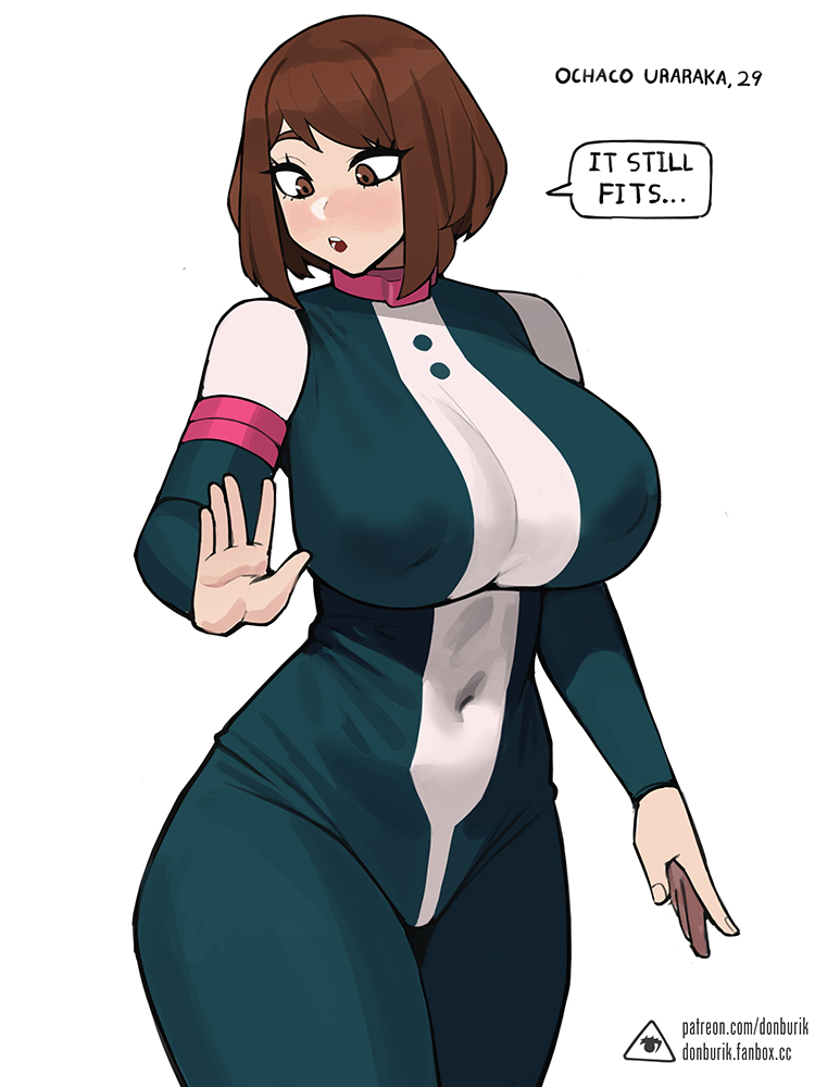 uraraka ochaco (boku no hero academia) drawn by donburi_(donburikazoku)
