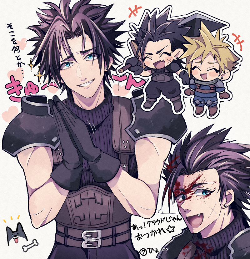 cloud strife and zack fair (final fantasy and 2 more) drawn by ttnoooo