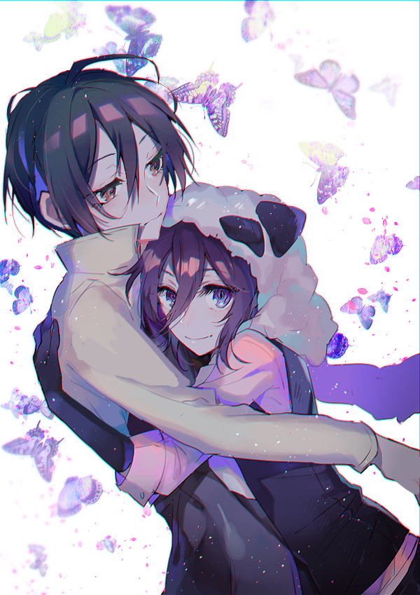 oma kokichi, saihara shuichi, inga, and yuuki shinjuurou (danganronpa and 2 more) drawn by onko