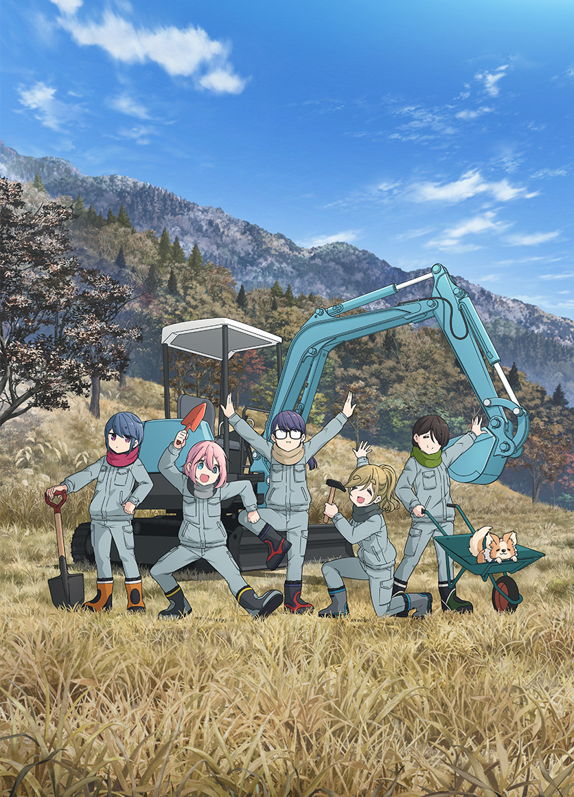 shima rin, kagamihara nadeshiko, inuyama aoi, oogaki chiaki, saitou ena, and 1 more (yurucamp and 1 more)