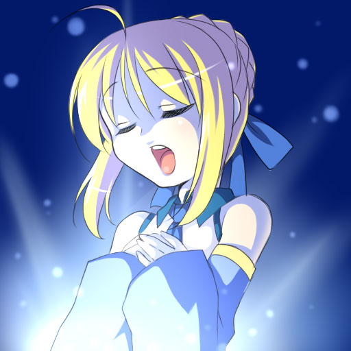 hatsune miku, artoria pendragon, and saber (fate and 2 more) drawn by manji_taba