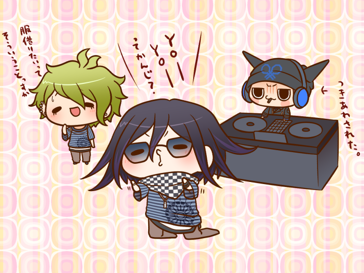 oma kokichi, amami rantaro, and hoshi ryoma (danganronpa and 1 more) drawn by yumaru_(marumarumaru)