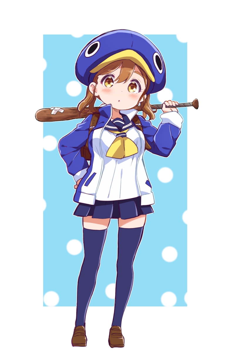 kunikida hanamaru, prinny, and kazamatsuri fuuka (love live! and 3 more) drawn by mezashi_(mezamashi_set)