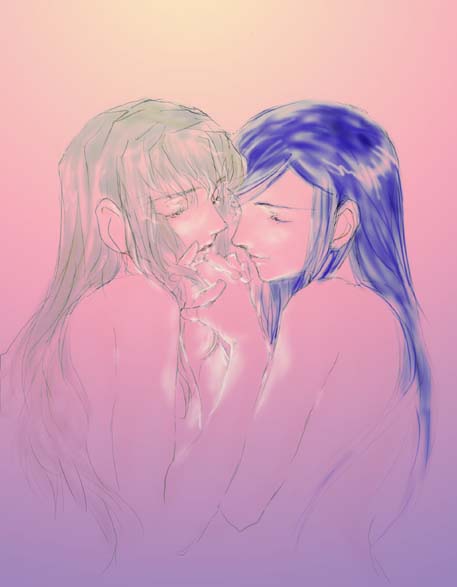 kuga natsuki and fujino shizuru (my-hime) drawn by sanbanti