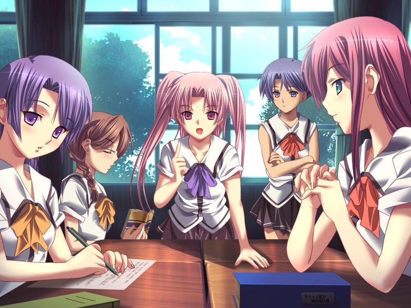 takasato nanase, kagami touko, mikumo kazusa, mizutani tsugumi, and iwatsuki kohime (natsukami) drawn by m&m_(mickey_and_mackey)