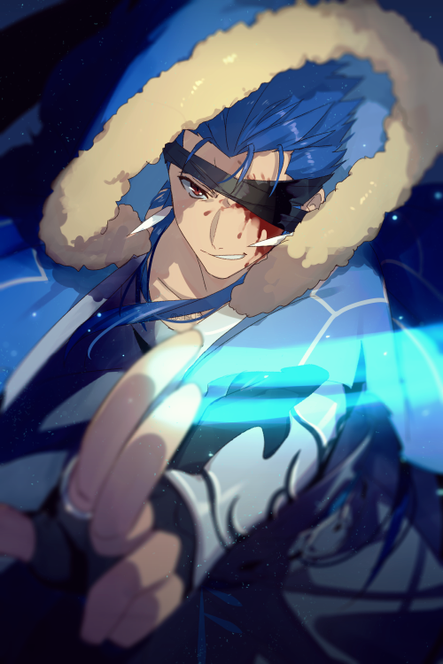 cu chulainn (fate and 1 more) drawn by echo_(circa)
