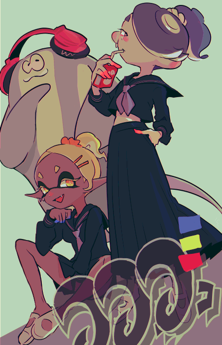 shiver, frye, and big man (splatoon and 1 more) drawn by imaikuy0