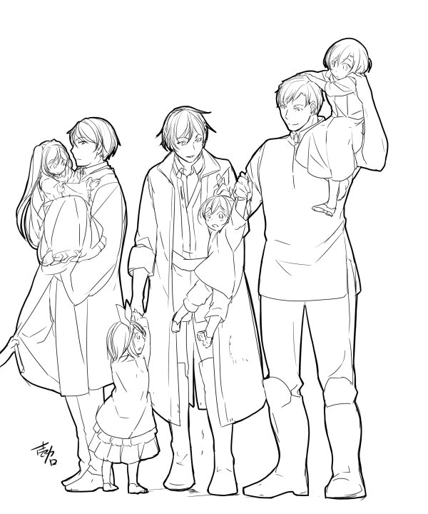 hatsune miku, kagamine rin, kagamine len, kaito, meiko, and 9 more (vocaloid and 6 more) drawn by ichi_ka
