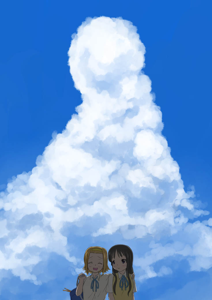 akiyama mio and tainaka ritsu (k-on!) drawn by p-crush