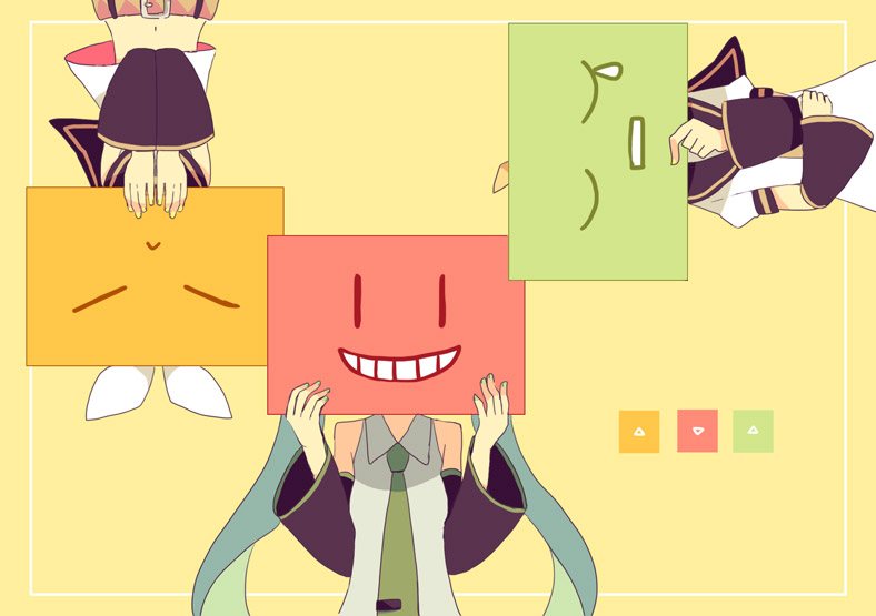 hatsune miku, kagamine rin, and kagamine len (vocaloid) drawn by yoshiki