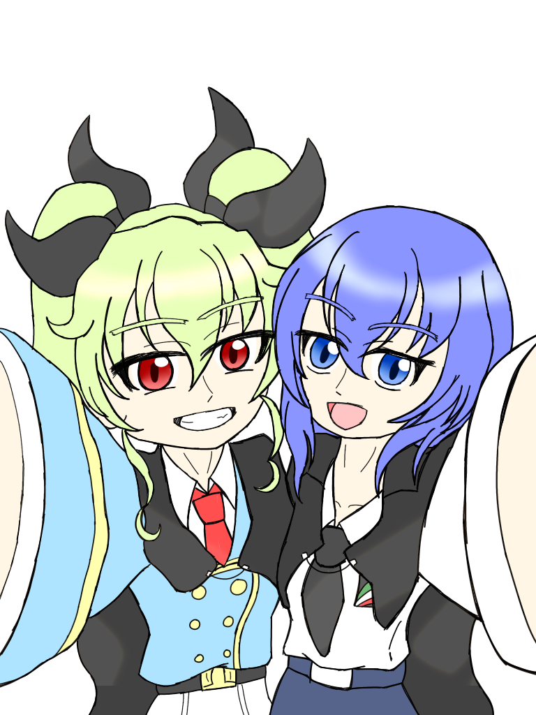 anchovy and eclair (girls und panzer and 1 more) drawn by yoyogi_jiro